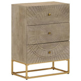 vidaXL Bedside Cabinet 40x30x50 cm Solid Mango Wood and Iron