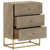 vidaXL Bedside Cabinet 40x30x50 cm Solid Mango Wood and Iron