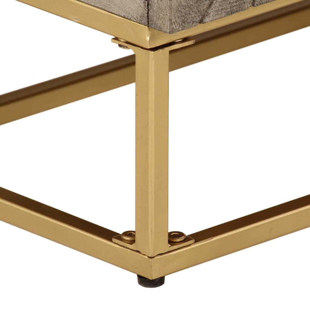 vidaXL Bedside Cabinet 40x30x50 cm Solid Mango Wood and Iron