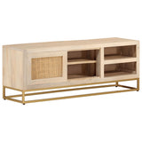 vidaXL Bedside Cabinet 40x30x50 cm Solid Mango Wood and Iron