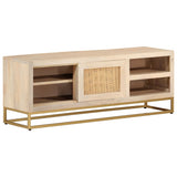 vidaXL Bedside Cabinet 40x30x50 cm Solid Mango Wood and Iron