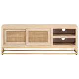 vidaXL Bedside Cabinet 40x30x50 cm Solid Mango Wood and Iron