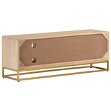 vidaXL Bedside Cabinet 40x30x50 cm Solid Mango Wood and Iron