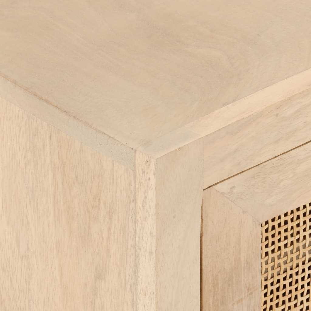 vidaXL Bedside Cabinet 40x30x50 cm Solid Mango Wood and Iron