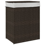 vidaXL Wasmand met deksel 46x33x60 cm poly rattan