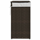 vidaXL Wasmand met deksel 46x33x60 cm poly rattan