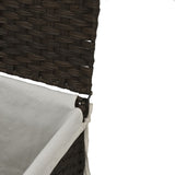 vidaXL Wasmand met deksel 46x33x60 cm poly rattan