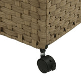 vidaXL Wasmand op wielen 60x35x60,5 cm rattan