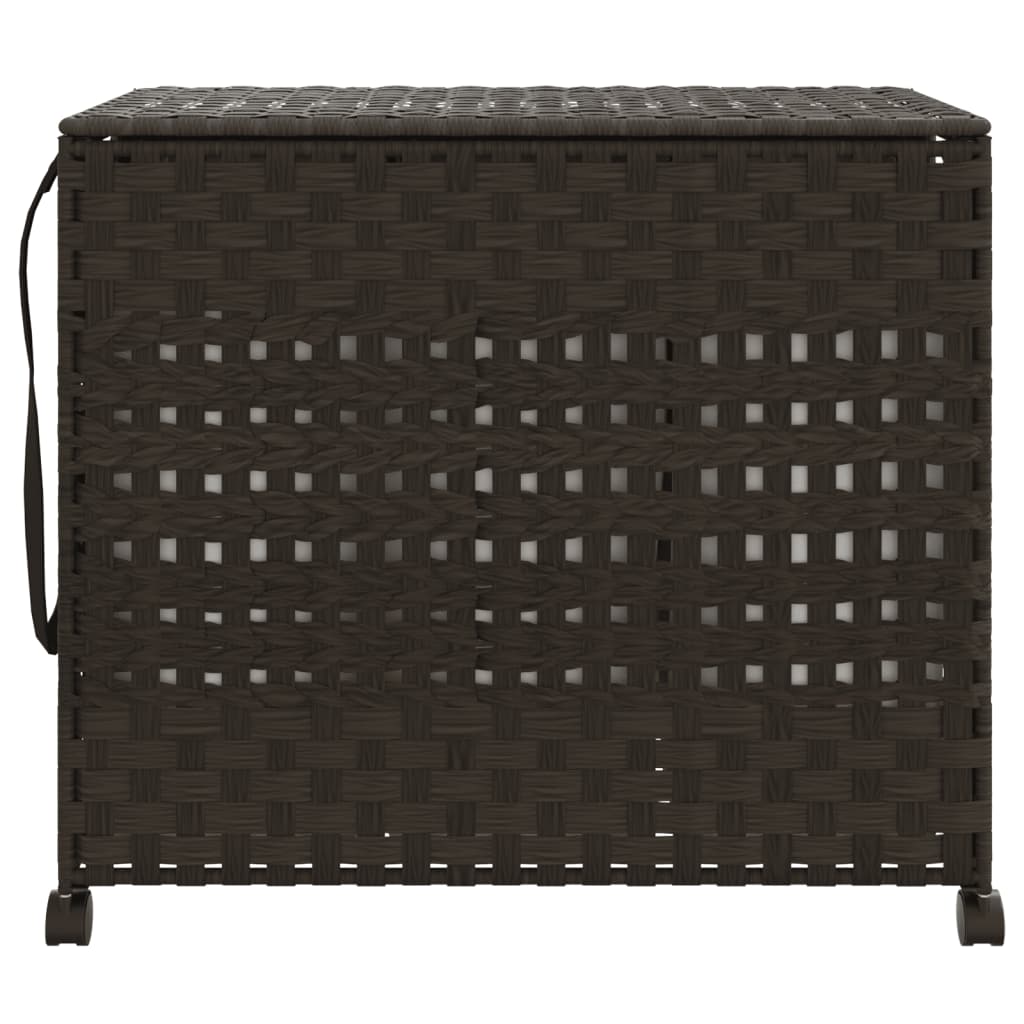 vidaXL Wasmand op wielen 66x35x60 cm rattan