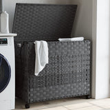 vidaXL Wasmand op wielen 66x35x60 cm rattan