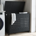 vidaXL Wasmand op wielen 66x35x60 cm rattan