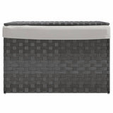 vidaXL Laundry Basket with Lid 55.5x35x34 cm Poly Rattan