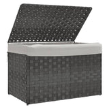 vidaXL Laundry Basket with Lid 55.5x35x34 cm Poly Rattan