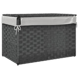 vidaXL Laundry Basket with Lid 55.5x35x34 cm Poly Rattan