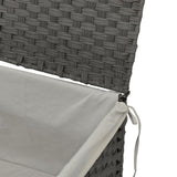 vidaXL Laundry Basket with Lid 55.5x35x34 cm Poly Rattan