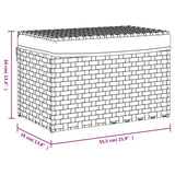 vidaXL Laundry Basket with Lid 55.5x35x34 cm Poly Rattan