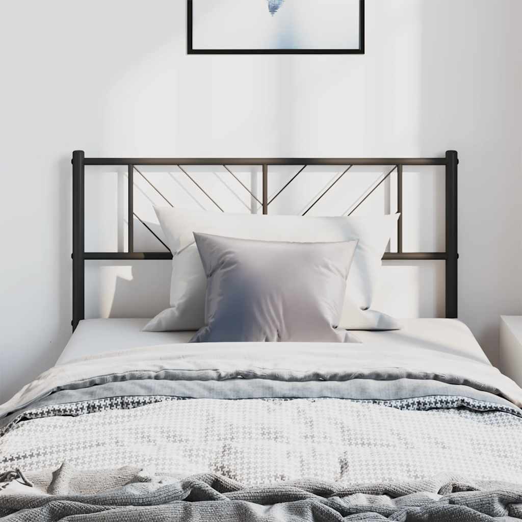vidaXL Replacement Headboard 75 cm Metal Black