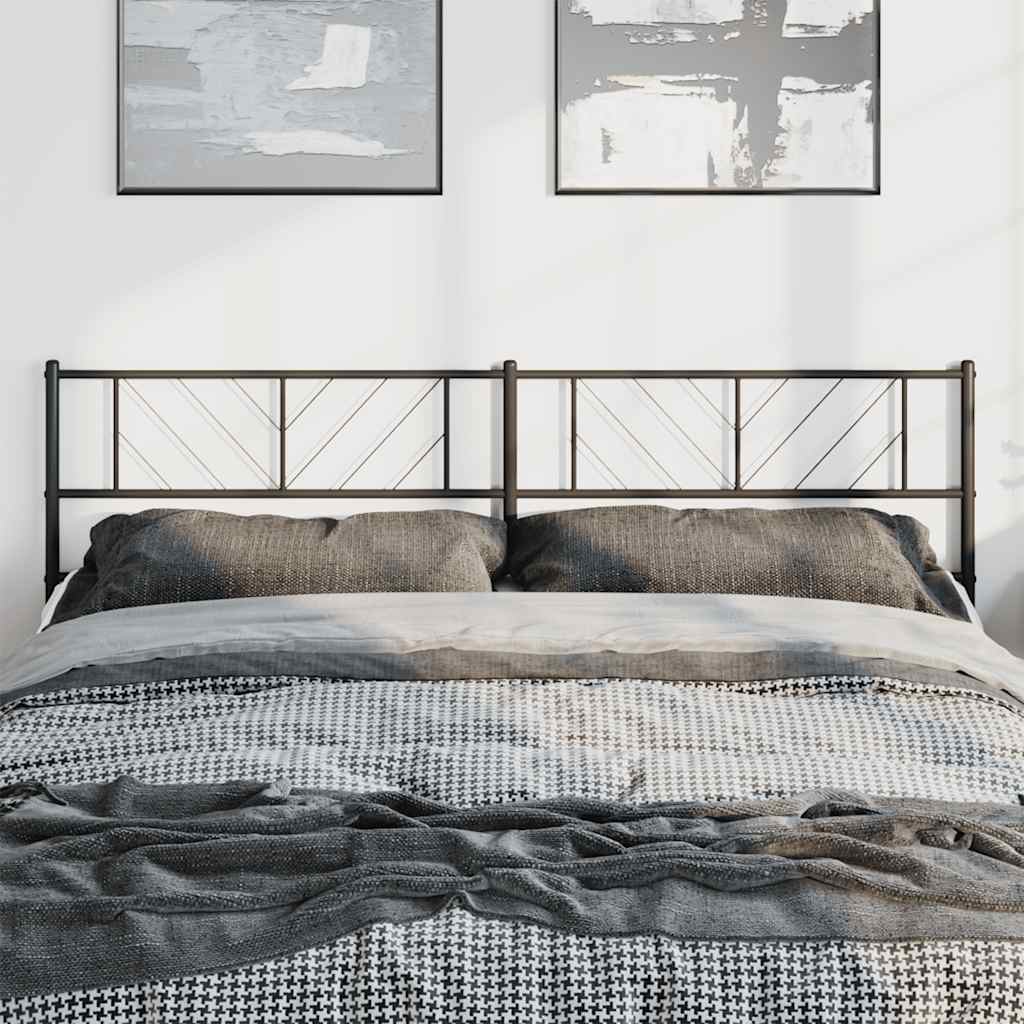 vidaXL Replacement Headboard 75 cm Metal Black