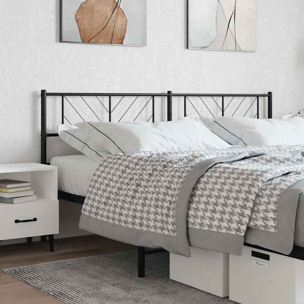 vidaXL Replacement Headboard 75 cm Metal Black