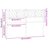 vidaXL Replacement Headboard 75 cm Metal Black