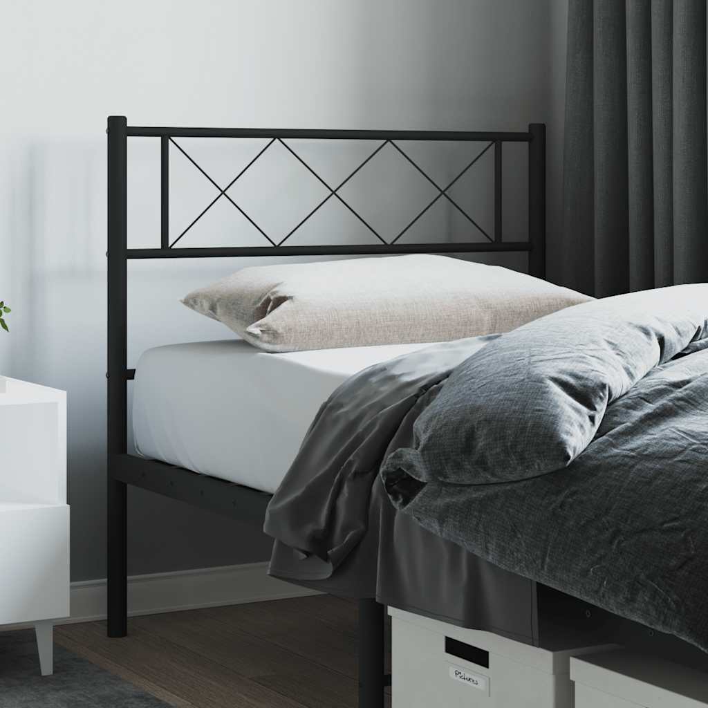 vidaXL Vervangend hoofdbord 90 cm metaal zwart
