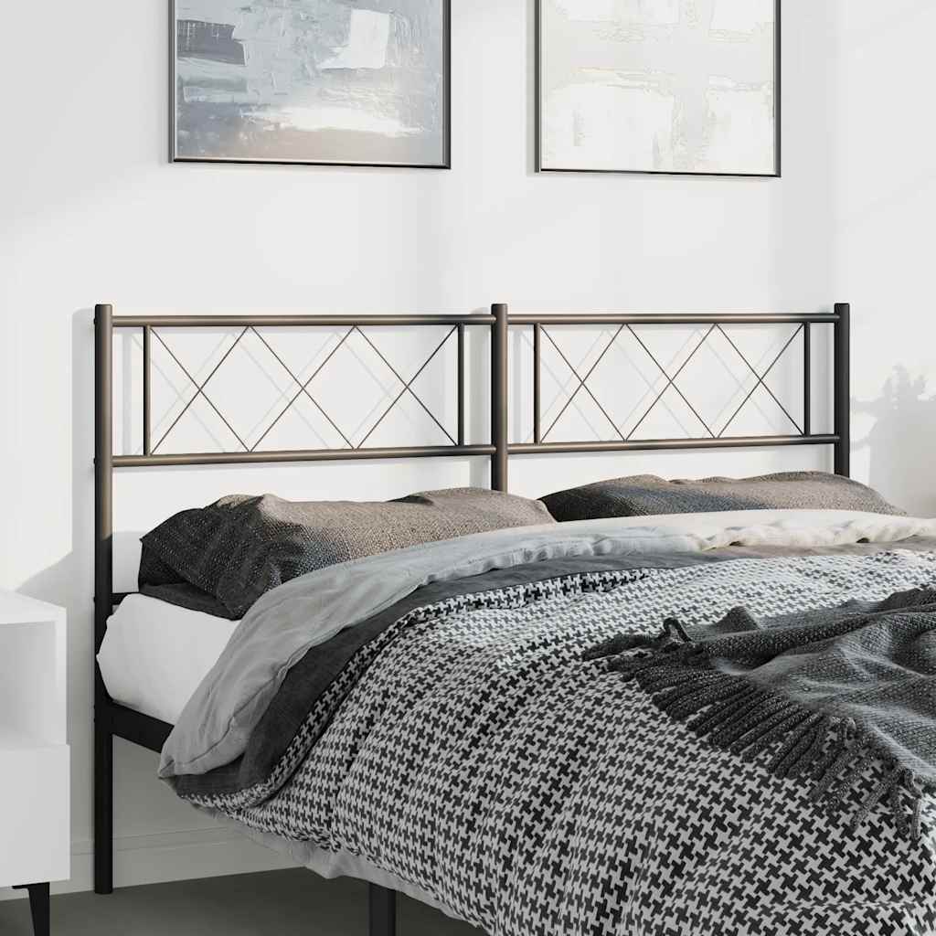 vidaXL Vervangend hoofdbord 90 cm metaal zwart