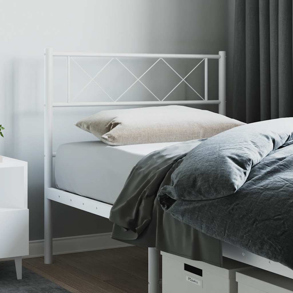 vidaXL Vervangend hoofdbord 90 cm metaal zwart