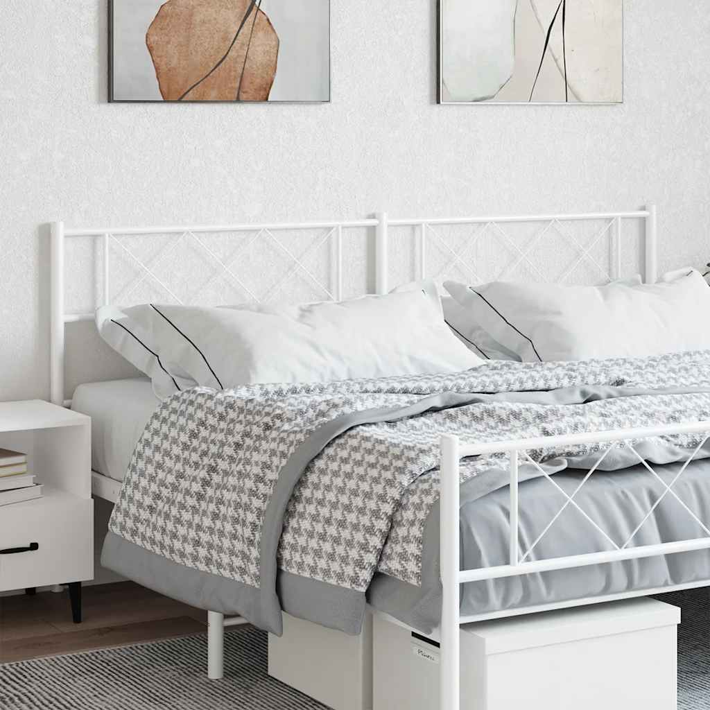vidaXL Vervangend hoofdbord 90 cm metaal zwart