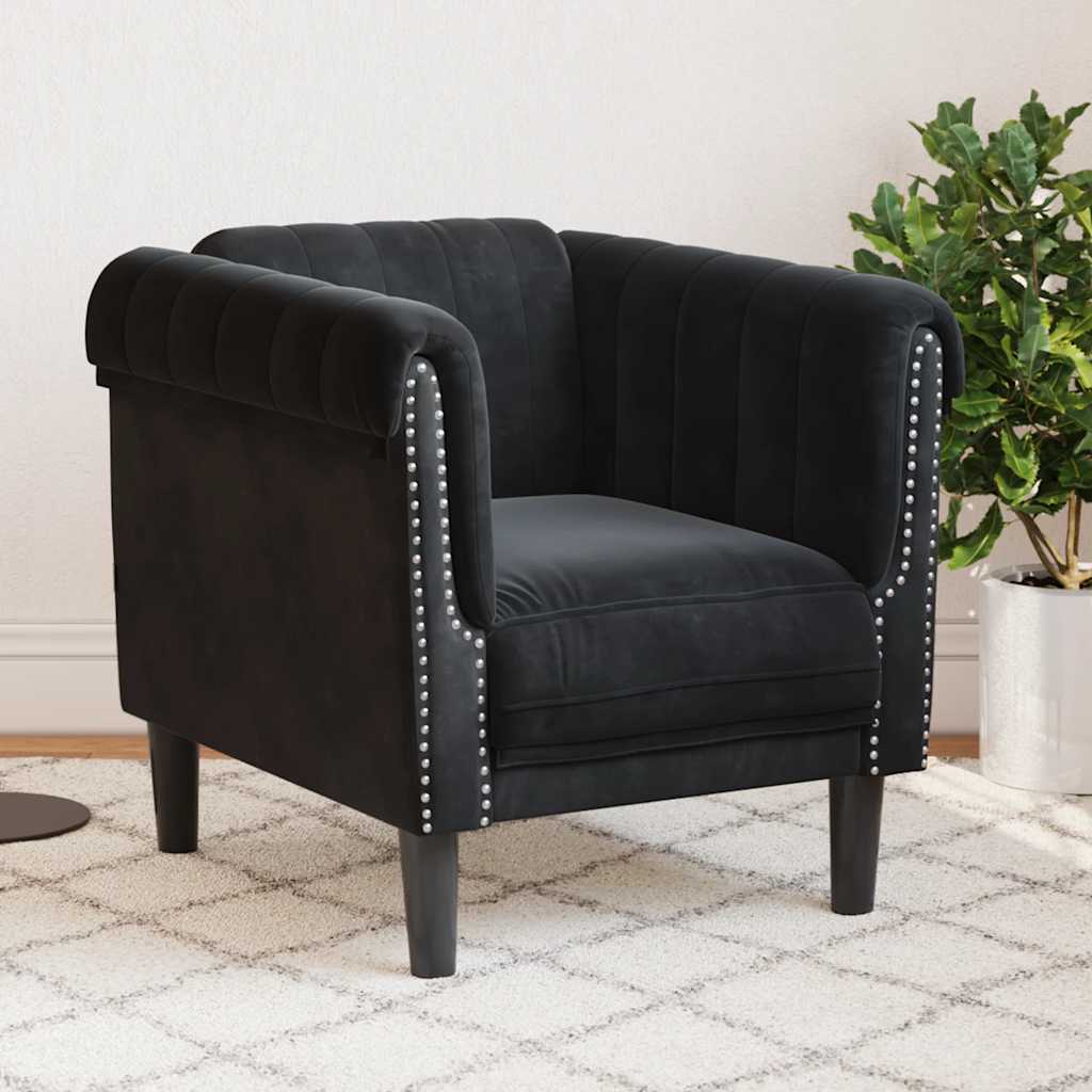 vidaXL Armchair velvet light grey