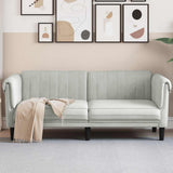 vidaXL Armchair velvet light grey