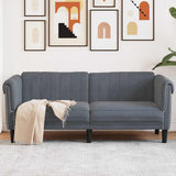 vidaXL Armchair velvet light grey