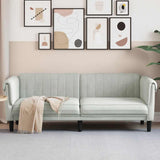 vidaXL Armchair velvet light grey