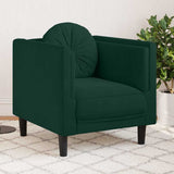 vidaXL Fauteuil met kussen fluweel lichtgrijs
