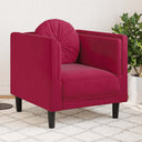 vidaXL Fauteuil met kussen fluweel lichtgrijs