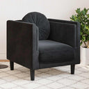 vidaXL Fauteuil met kussen fluweel lichtgrijs