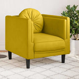 vidaXL Fauteuil met kussen fluweel lichtgrijs
