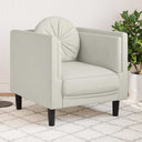 vidaXL Fauteuil met kussen fluweel lichtgrijs
