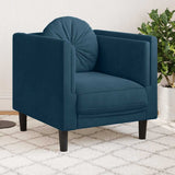 vidaXL Fauteuil met kussen fluweel lichtgrijs