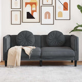 vidaXL Fauteuil met kussen fluweel lichtgrijs