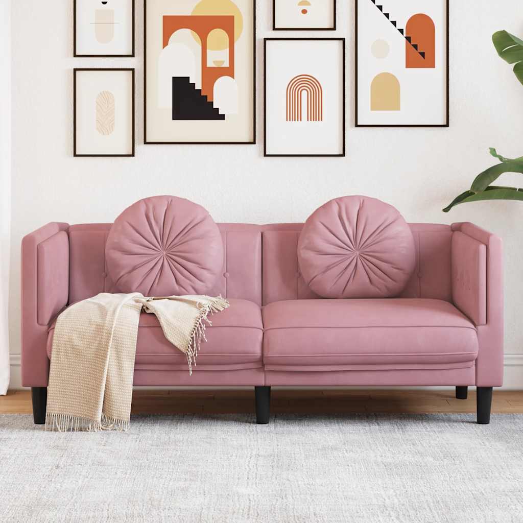 vidaXL Fauteuil met kussen fluweel lichtgrijs