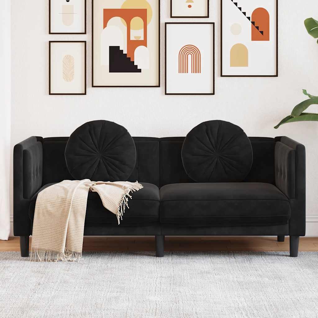vidaXL Fauteuil met kussen fluweel lichtgrijs
