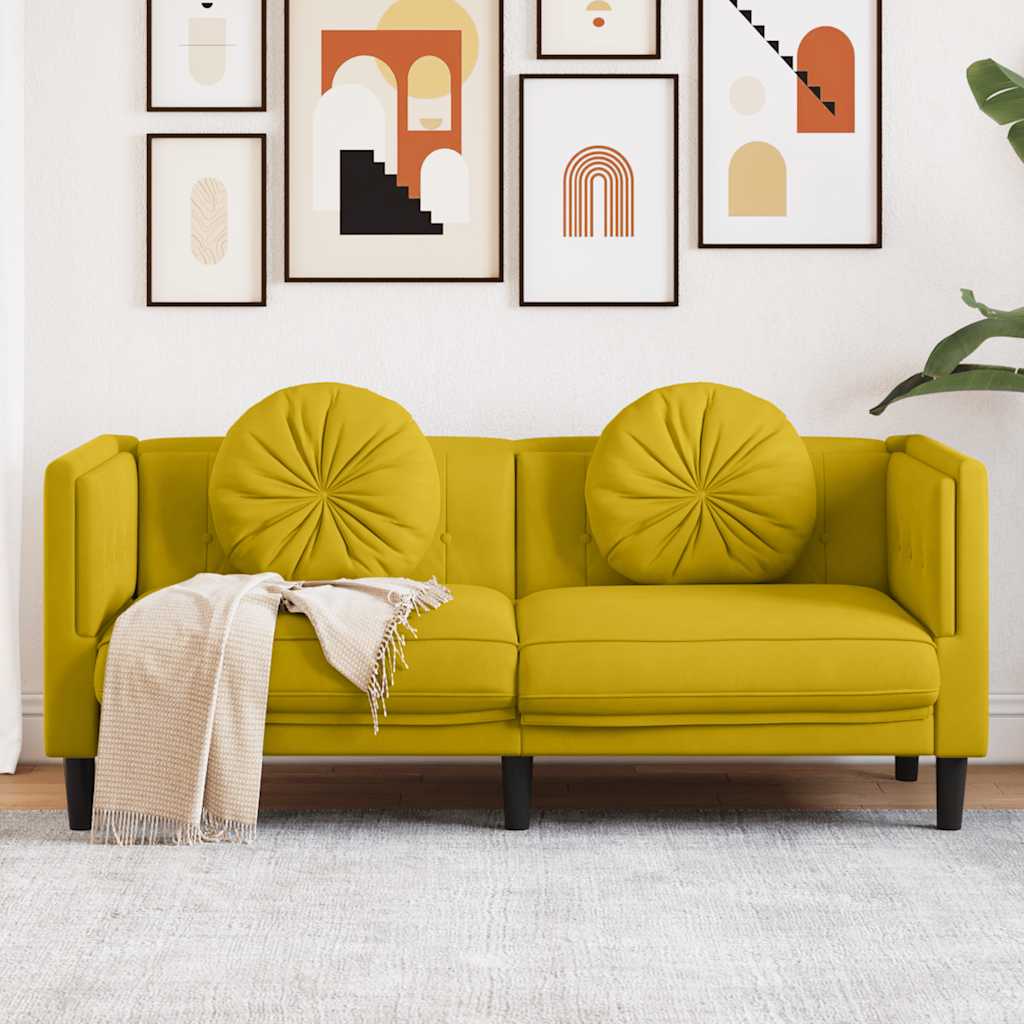 vidaXL Fauteuil met kussen fluweel lichtgrijs
