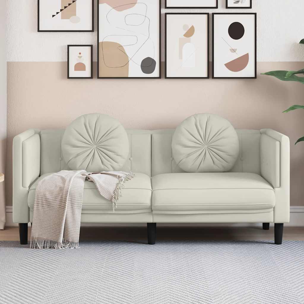 vidaXL Fauteuil met kussen fluweel lichtgrijs