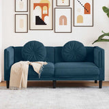 vidaXL Fauteuil met kussen fluweel lichtgrijs