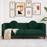 vidaXL Fauteuil met kussen fluweel lichtgrijs