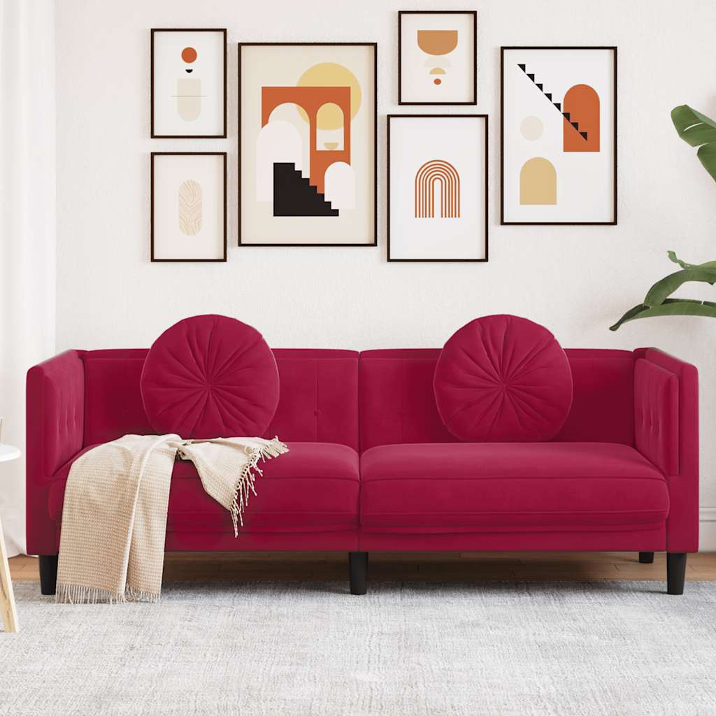 vidaXL Fauteuil met kussen fluweel lichtgrijs