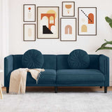 vidaXL Fauteuil met kussen fluweel lichtgrijs