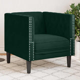 vidaXL Fauteuil Chesterfield-stijl fluweel lichtgrijs