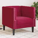 vidaXL Fauteuil Chesterfield-stijl fluweel lichtgrijs