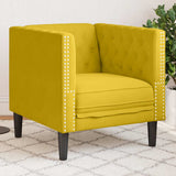 vidaXL Fauteuil Chesterfield-stijl fluweel lichtgrijs